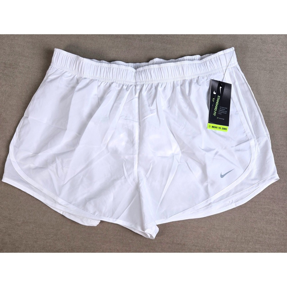 NIKE Dry Tempo Women Lined Running Shorts XL White 831558-100 Athleisure Gym NEW